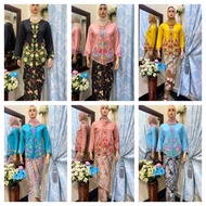 kebaya nyonya cotton sulam set pario