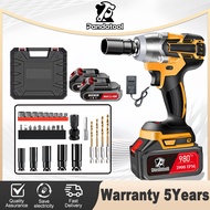 Electric Cordless Impact Wrench Heavy Duty Brushless High Power Drive Ratchet Socket