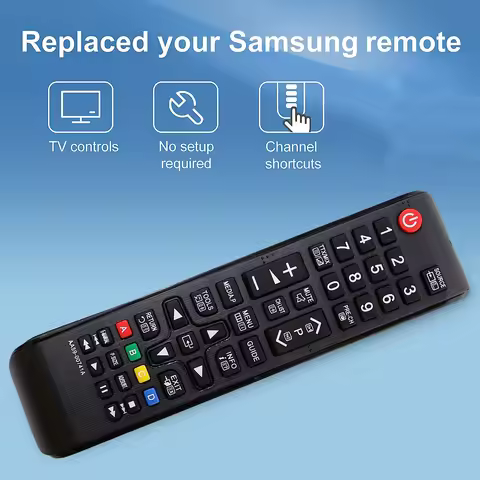 AA59-00741A AA59-00742A Replaced Remote Fit for Samsung TV PN43E450A1F PN51E440A2F PN51E450A1F PN51E