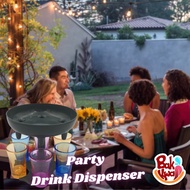 Party Soft Drink Dispenser with Rotary Holder Multiple 6 Cups for Birthday Wedding Festive Celebrati