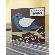 Handmade (Small card ~ 6.4x6.4cm) Mini Card - Get well soon / speedy recovery card