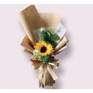 [Gift] Wax flower bouquet of 1 sunflower with extremely long-lasting scent - Piece meaningful gift f