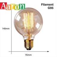 Dimmable G95 Filament Lamp Edison Bulb 40W Nice Bulb aaronshop