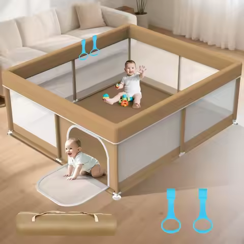 Baby Play Yard 79x71 in - Large Playpen for Babies and Toddlers - Baby Playpen with Visible Mesh & Z