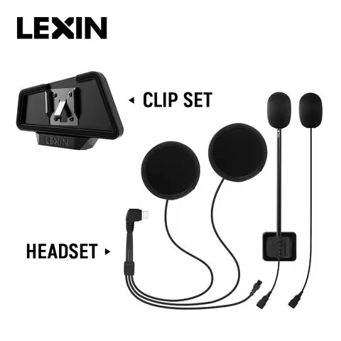 Lexin brand Moto intercom headset and metal clip accessories for lx-b4fm Pro Bluetooth headset inter