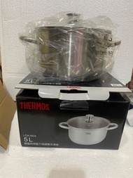 全新THERMOS stainless steel soup pot膳魔師德藝不銹鋼雙耳湯鍋LCA-W24