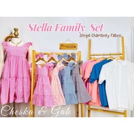 Stella Family Set | Stripe Chambrey Dress | Matching Family Outfit