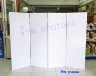 ฉากกั้นห้อง ฉากบานพับ ฉากกั้นห้องพระ เสริมดวง ฉากบังตา พาทิชั่นกั้นห้อง partition ฉากสำเร็จรูป สีขาว