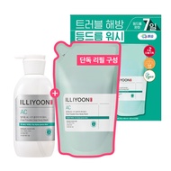[illyoon] Cica Trouble Clear Body Wash, 400ml + 400ml Refill, 2pcs / Korean Body Wash / Clear Skin F