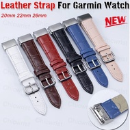 20mm 22mm 26mm Leather Strap Quick Fit Bracelet Smartwatch Band compatible for Garmin Fenix 7s 7X 6s 6X Pro 5S 5X Plus 3HR
