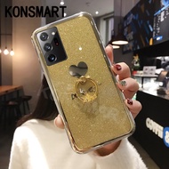 Handphone Casing Samsung Galaxy Note 20 Ultra 5G Case Fashion Couple Bling Gold Glitter Be Loved Silicone Phone Case Samsung Note20