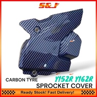Y15 Y15ZR Y16 Y16ZR FRONT SPROCKET COVER MATT BLACK MATT GREY CARBON TYRE