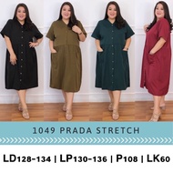 JUMBO 1049 LUMIE DRESS BIGSIZE PR4DA STRETCH MATERIAL FIT TO XXL MIDIDRESS (BUSUI ACCESSORIES)