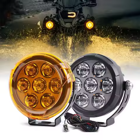 5inch High Low Beam High Power 110W GR ADV Motorcycle LED Spotlight With Harness Switch For BMW R 12