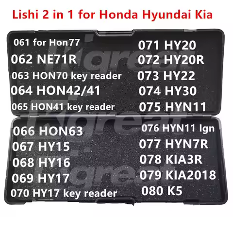 061-080 Lishi 2 in 1 2in1 HON77 NE71R HON70 HON41 HON63 HY15 HY16 HY17 HY20 HY20R HY30 HYN11 HYN7R K