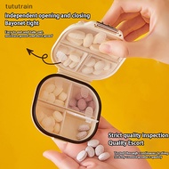 tututrain Mini Portable Medicine Box Travel Cartoon Cute Pill Box For Seven Days Multi Grid Split Package Pills Tablets Sealed Storage Box TT