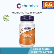 [Fast Shipping] Now Foods Probiotic-10, 25 billion, 50 Veg Capsules | 25 Billion CFU, Immune System,
