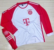 [HCM]Bộ Quần Áo Bóng Đá Thể Thao Tay Dài Nam Nữ Bayern Munich Trắng 2023