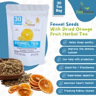 Fennel Seed Herbal Tea with Dried Orange Fruit 30 Tea Bags -x1