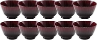 Fukui Craft Miso Soup Bowl, Chrysanthemum Soup Bowl, Made in Japan, Dishwasher Safe, Red Bokashi (10 Guests)