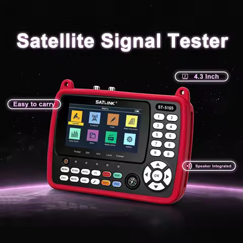DVB-S/S2/T/T2/C Combo Meter Satellite Finder Meter Support HD1080P MPEG-2/4H.264/H.265(10 Bit),QPSK,