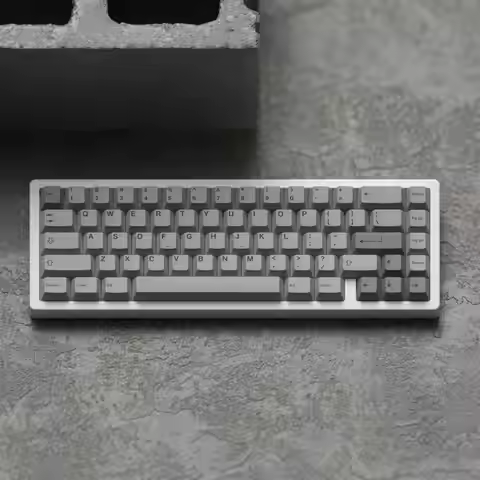 JKDK Simple Grey Keycap Cherry Profile PBT Dye Subbed Key Caps For Mechanical Keyboard With MX Switc
