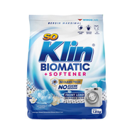 So Klin BioMatic Deterjen Bubuk Softener Bukaan Depan 1800gr