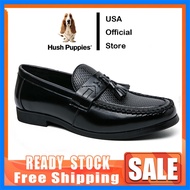 Hush_Puppies leather shoes men formal shoes wedding shoes Men's Slip-On cal leather shoes Large size shoes 47 48