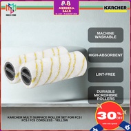 Karcher 20550060 Multi Surface Roller Set For FC3 / FC5 / FC5 CORDLESS - Yellow 2.055-006.0