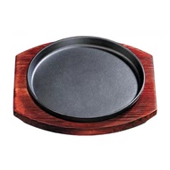 Sizzling Plate ROUND shape design WITH wood 22cm