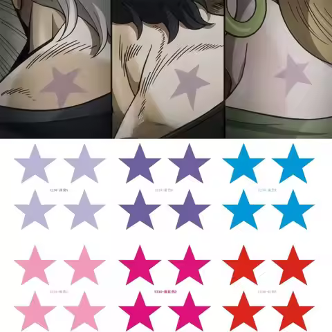 JOJO Jonathan Joestar Kujo Jotaro Cosplay Star Tattoo Stickers Body Tattoos Halloween Cosplay Costum