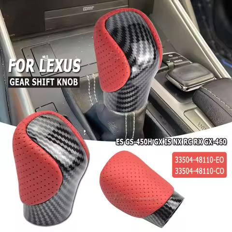 AT Leather Gear Shift Knob For Lexus ES350 GS300 GS350 GX460 NX300 IS250 IS350 RX350 RC300 RC350 POM