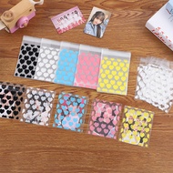 Small Card Packaging Bag Cartoon Heart Pattern Packaging Bag Cute Automatic Seal Packaging Bag NestT