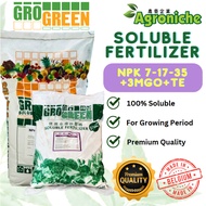 10kg/25kg Baja Buah NPK 7-17-35+3MgO+TE/Grogreen/Baja Larut Air untuk Pokok Buah-Buahan/Fertilizer肥料