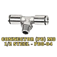 CONNECTOR (PB) M8-1/2 STEEL - PB8-04-STEEL