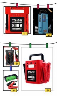 全新 多款式 12V 24V 汽車應急啟動電池 救車寶 過江龍 壞電救星 jump starter 免拖車 電油/柴油車 私家車 電單車 貨van 中型重型 旅遊巴 發電機 工程車 內置氣泵 送貨面交