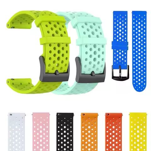 24mm Wrist StrapFor Suunto 9 Brao D5 Spartan Sport HR Baro Smartwatch Silicone Bracelet For Fossil Q