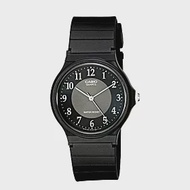 CASIO 卡西歐MQ-24極簡時尚指針中性錶- 黑面同心圓 1B3