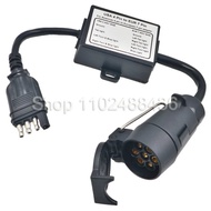 Car Converter US 7-Way Plug To Eu 13-Pin US 7 Way to EU 7 US 4 to EU7 Round Connector Trailer Light 
