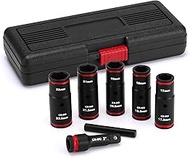 Mayouko CR-MO 1/2 Inch Driver Impact Thin Wall Flip Socket Set, 18.5 mm, 19.5 mm, 21.5 mm, and 22.5 