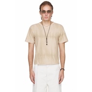 Classic SAND Color Men's Cardigan - BEUTER MS CLASSIC V-NECK T-SHIRT - SAND