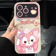 Pink rabbit cartoon large window camera phone case for iphone 6/6s/7/8plus/X/XS/11/12/13/14/15 Pro P