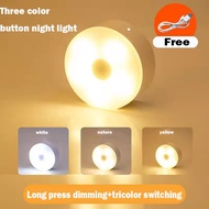 3 Color Table Lamp Atmosphere Lamp Bedside Lamp LED Night Light Battery Rechargeable Battery Bathroo