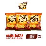 [Paket isi 3] Potabee Keripik Kentang Ayam Bakar 68gr