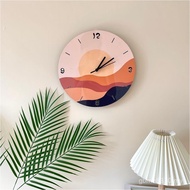 Hanging Simple Clock Wall Clock Store Creative Silent Studio Modern Sunset Living Room Decoration Wo