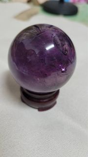 55mm 烏拉圭天然紫水晶球 （含燈座）