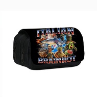 Italian Brainrot Italian Brainrot Student Double-Layer Pencil Case Al Italian Brainrot Shark Wooden 