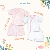 Combo 2 Bộ Quần Áo Cộc Cài Lệch Sơ Sinh MIOMIO Cho Bé Trai Bé Gái (Từ 0 - 24 Tháng) Vải Cotton