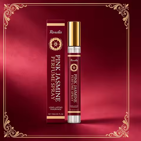 Roxelis 15ml Pink fragrance Jasmine Fragrance Daily Fresh Elegant Pleasant Stay Fragrance Portable J