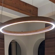 橢圓形吊燈，現代吊燈，木製吊燈，吊燈吊燈